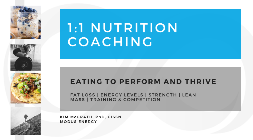 1:1 Nutrition Coaching - Modus Energy Nutrition Coaching