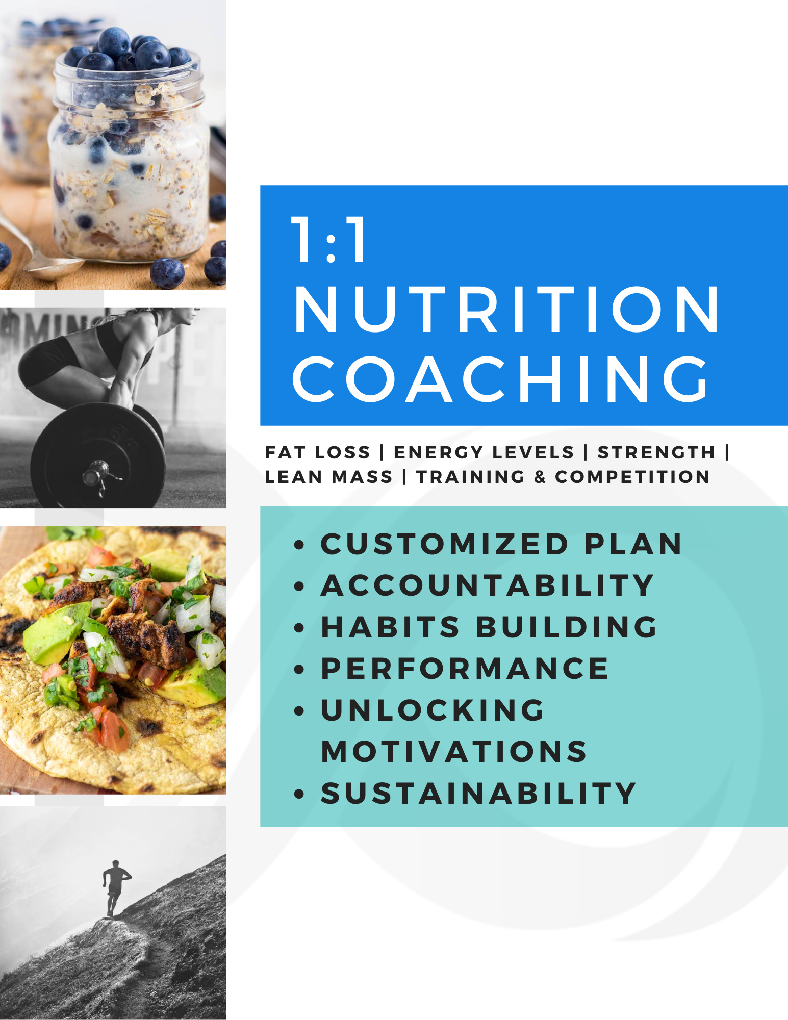 1:1 Nutrition Coaching - Modus Energy Nutrition Coaching